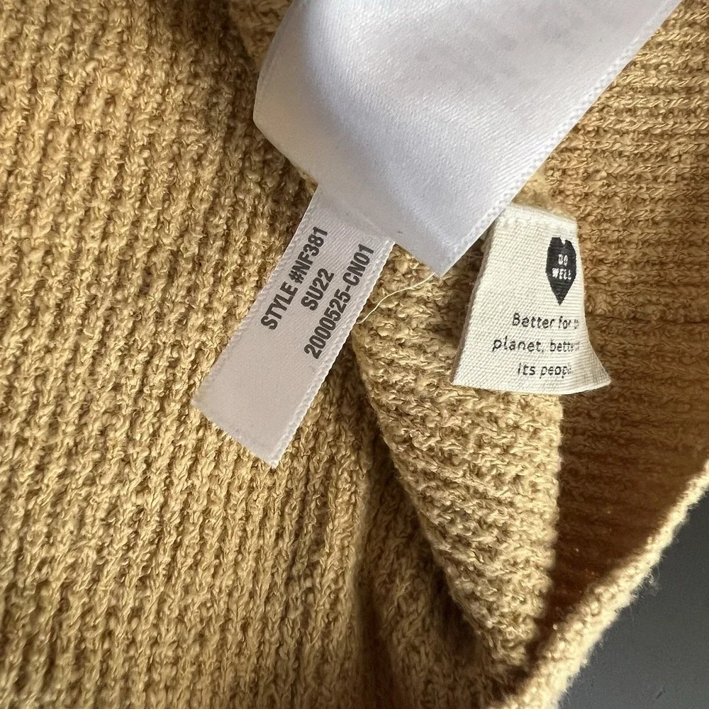 Madewell‎ Halstead Square-Neck Sweater Tank Sz Medium Dusty Yellow Strap Cropped
